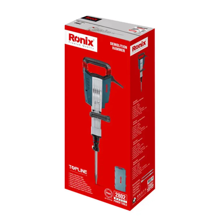 چکش تخریب برقی 14 کیلویی 48 ژول مدل 2802 رونیکس سری تاپ لاین