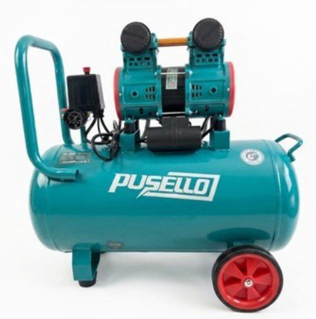 پمپ باد دوسیلندر سایلنت 50 لیتری پازلو PUSELLO